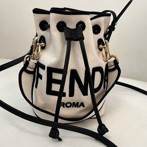 Mini Mon Tresor Bucket Bag Canvas and black Like New